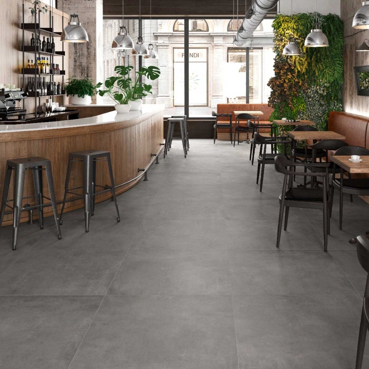 Flow Porcelain Floor Tile Concrete- Graphite Flow Porcelain Floor Tile Concrete- Graphite