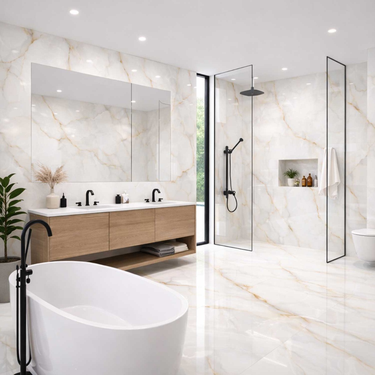Onyx Pearl Natural Large Porcelain Tile Slab 1200x2780mm