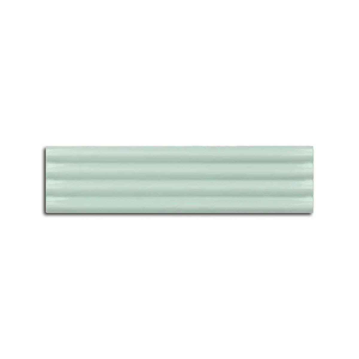 Prism Grooved Light Green Ceramic Tile 50x200mm