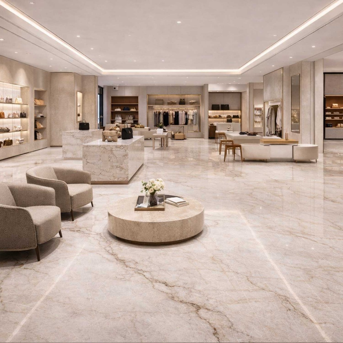 Quarzo Natural Finish Large Porcelain Slab - 1200x1200mm