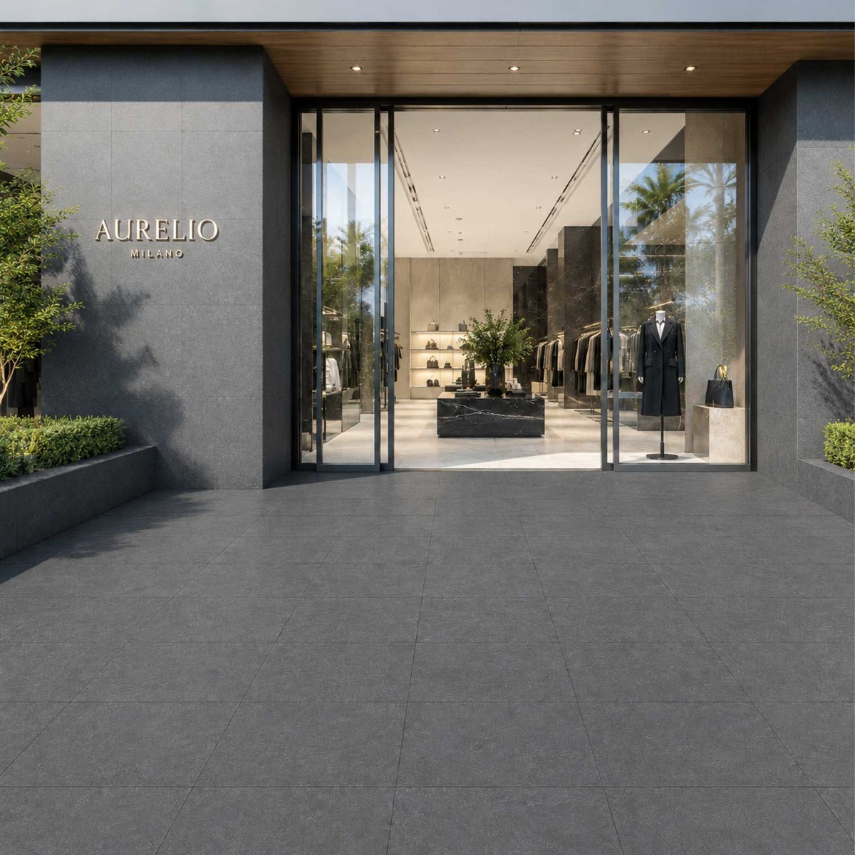 RAK Lounge Matt Porcelain Tile - Dark Anthracite 600x600mm