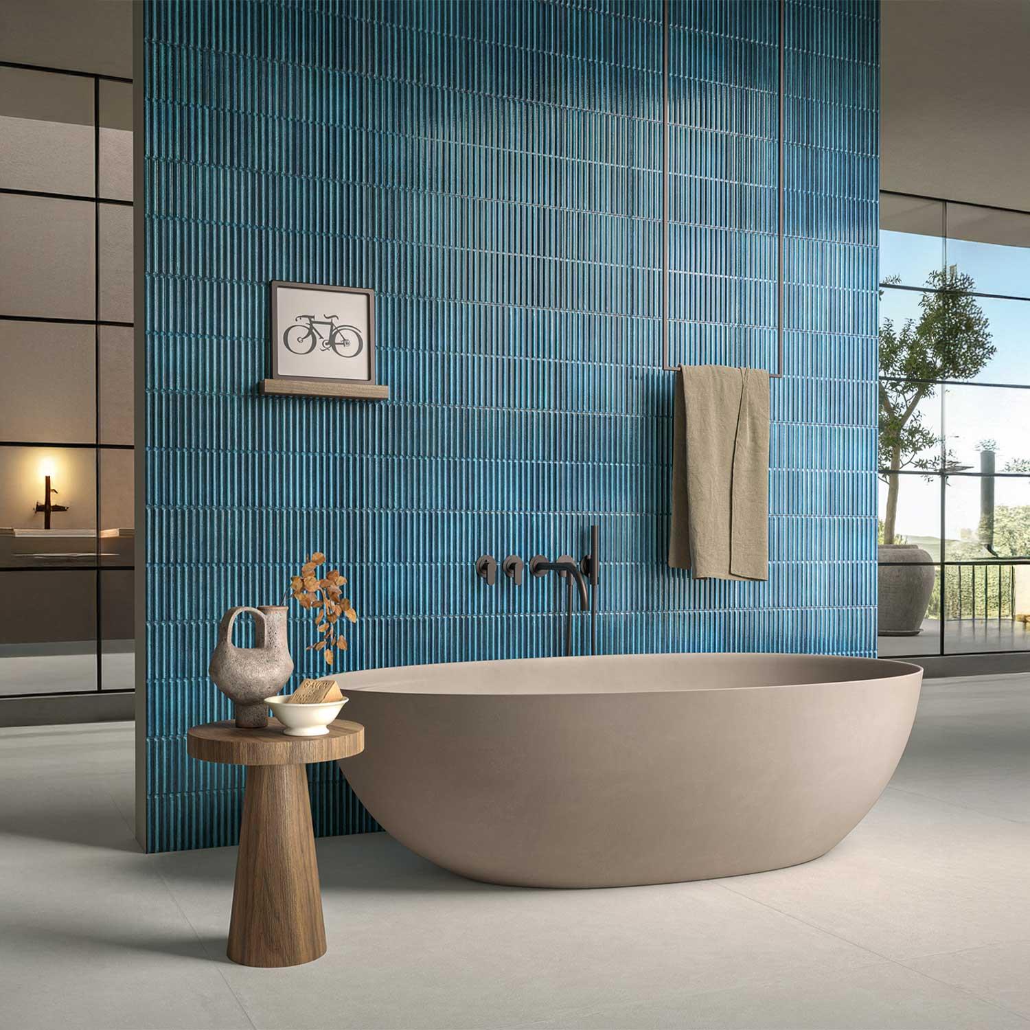 Groveline Blue Indoor Ceramic Wall Tile 300x600mm