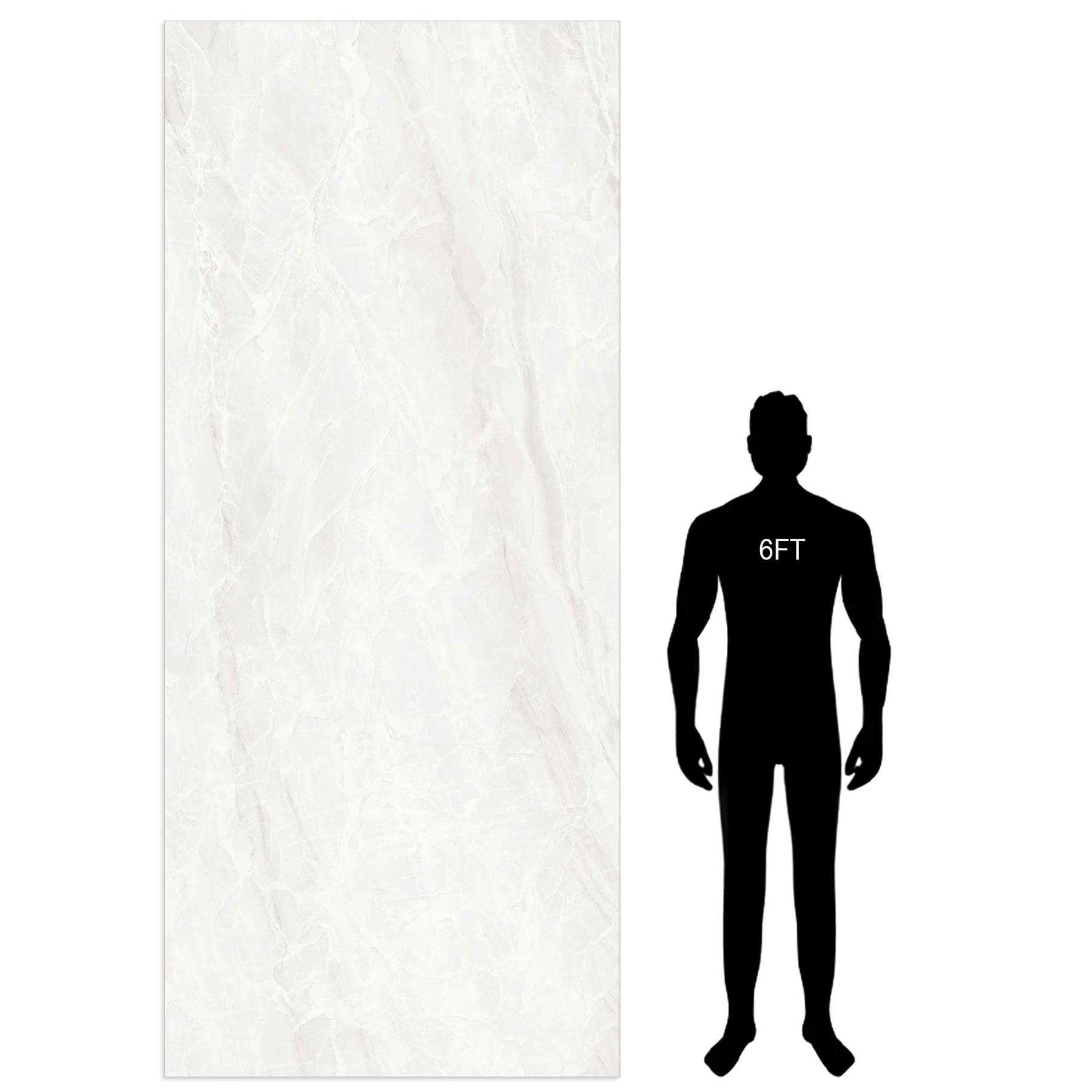White Paradise Large Format Porcelain Tile Slab - 1200x2780mm