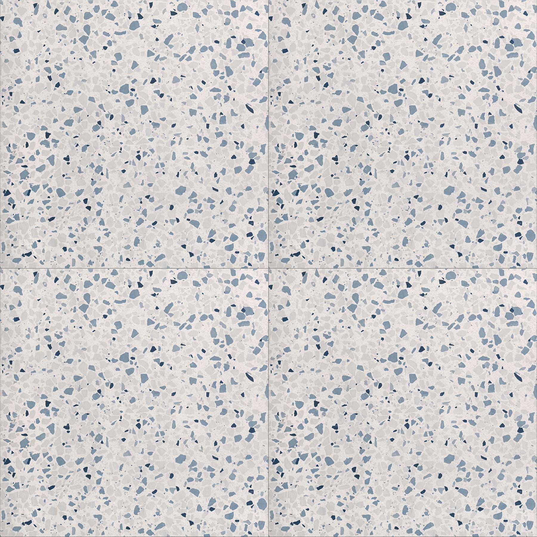 Modern Terrazzo Blue Porcelain Tile 600x600mm
