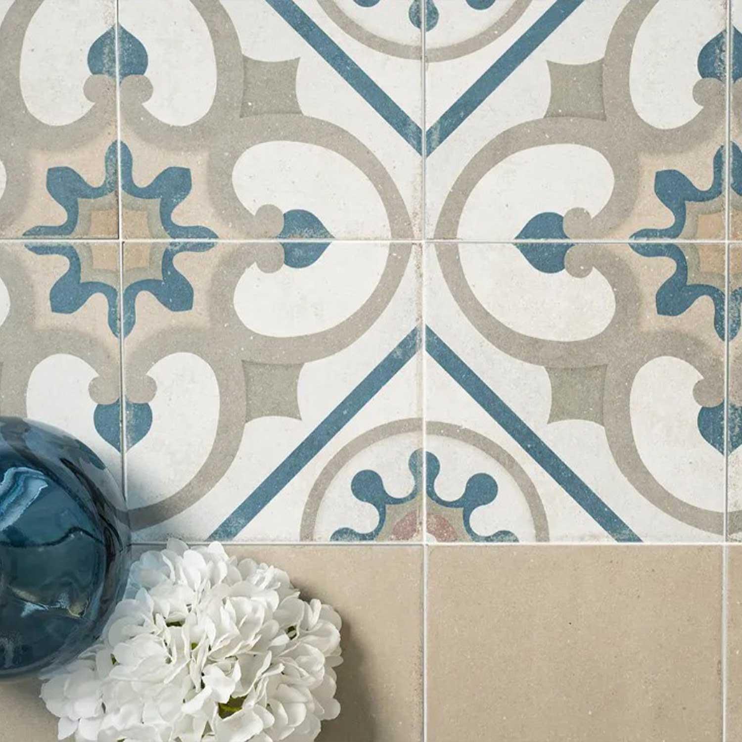 Azulera Ronda Patterned Porcelain Tile 200x200mm| Anti-Slip Wall & Floor