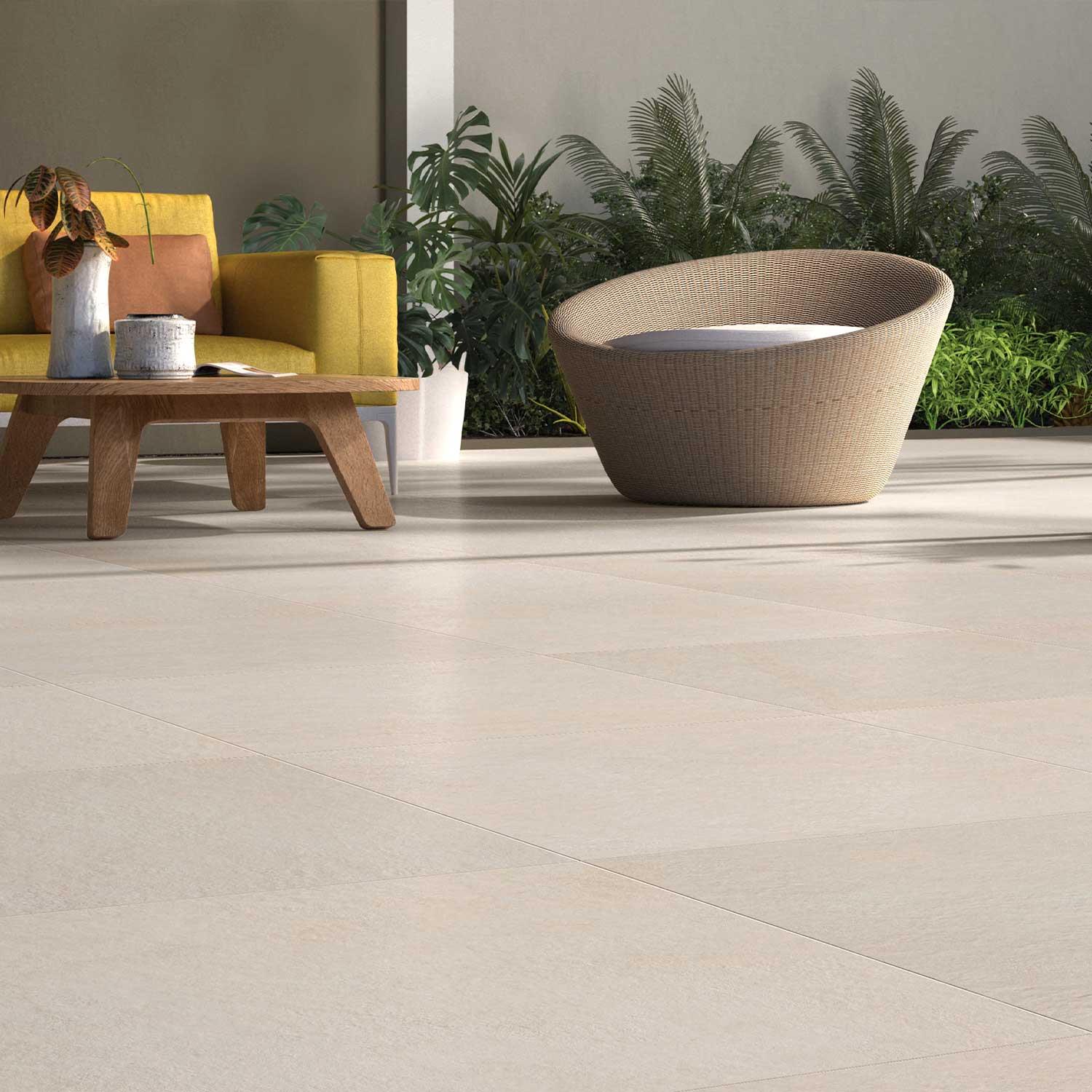 Revive Concrete White Porcelain Tile Walls Floor R10 Concrete 300x600mm