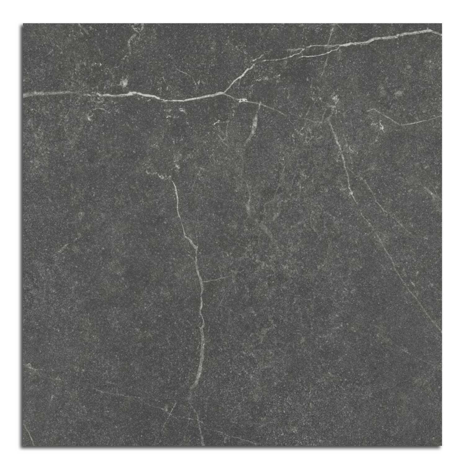 Elegance Dark Grey Porcelain Floor Tile Marble Effect Indoor Large 600x600mm