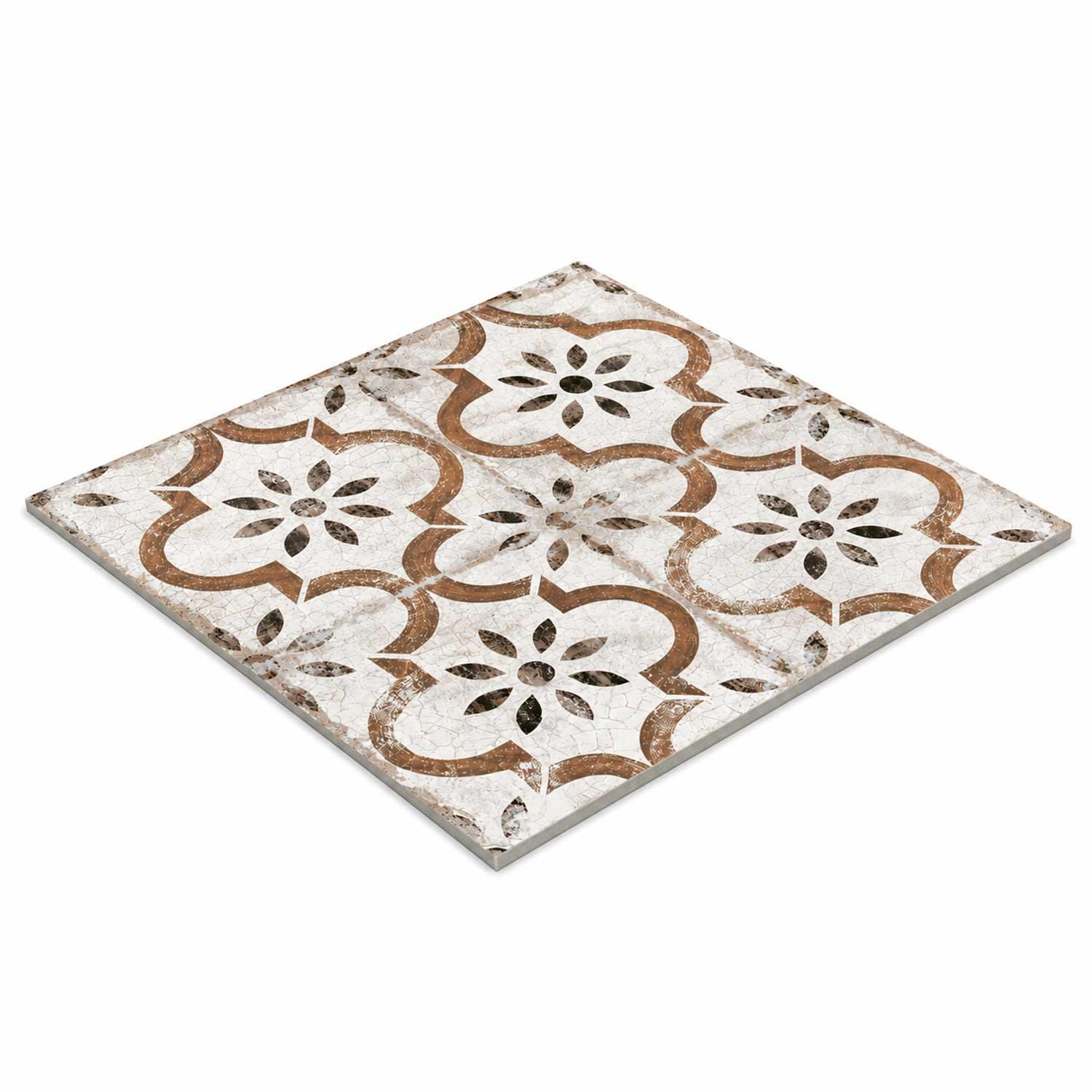 Tradition Leeds Cotto Patterned Porcelain Tile Matt 450x450mm
