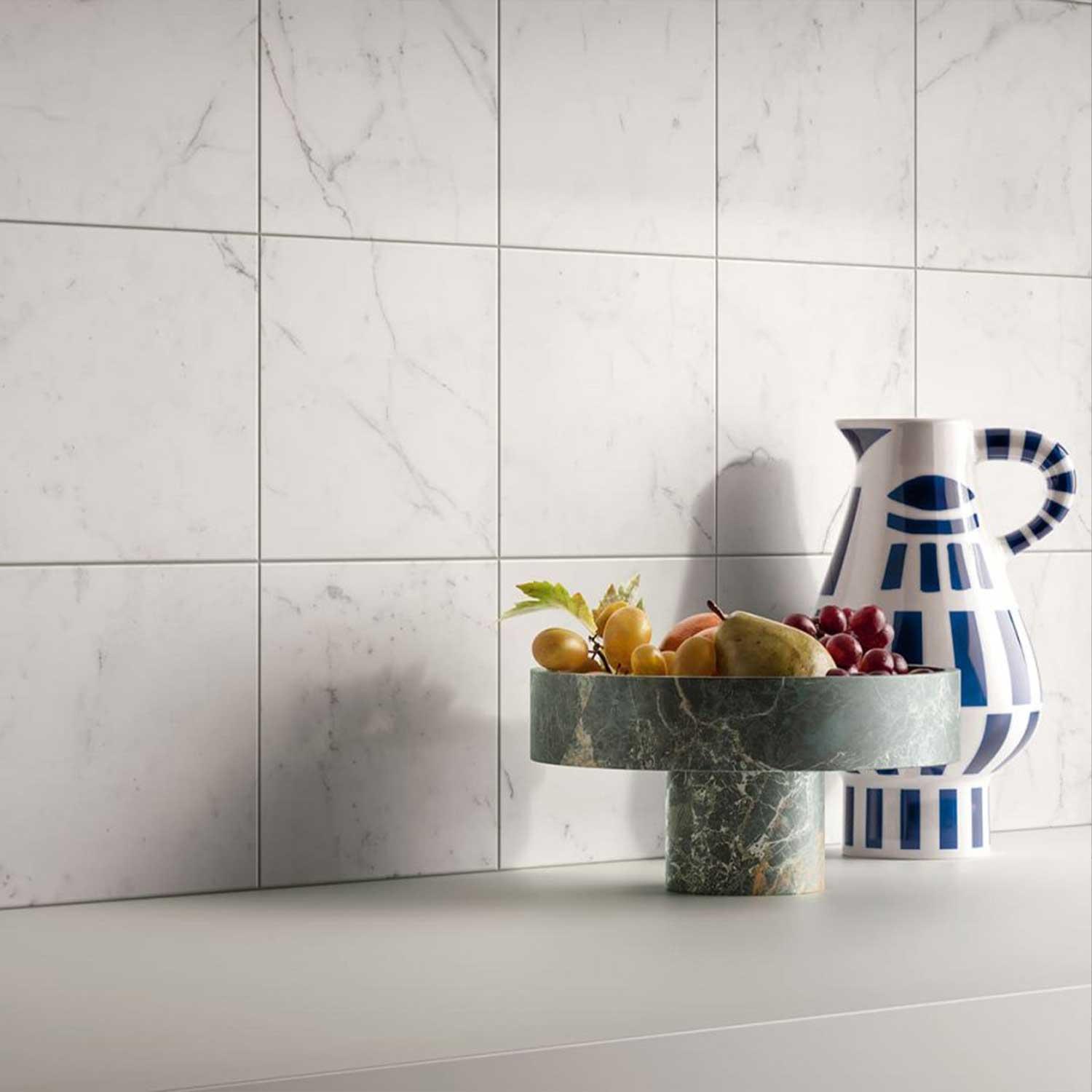 Valentra White Matt Porcelain Tile Indoor Wall-Floor 200x200mm