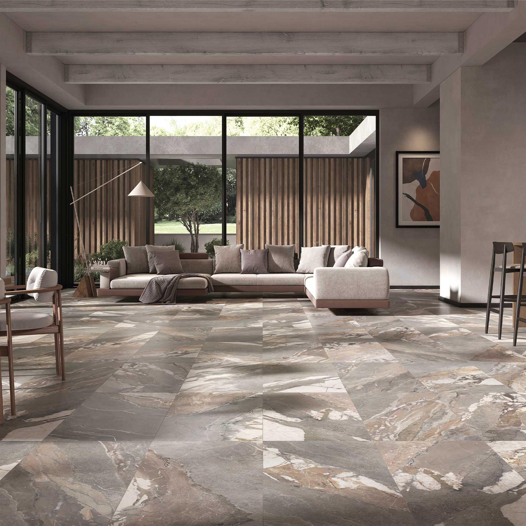 Meska Grey Porcelain Tiles 600x1200mm