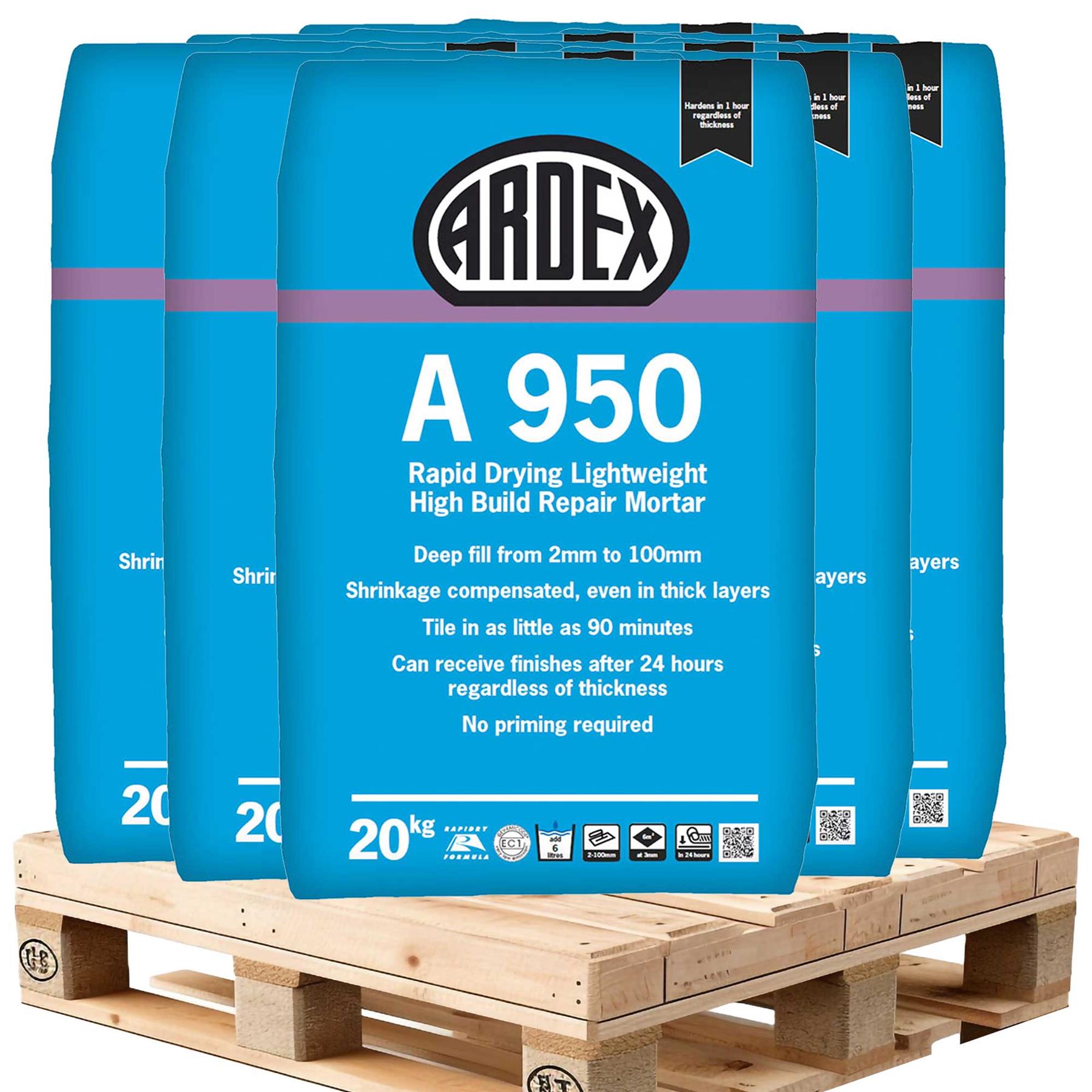 Ardex A950 High Building Repair Mortar 20kg (40 Units Pallet)