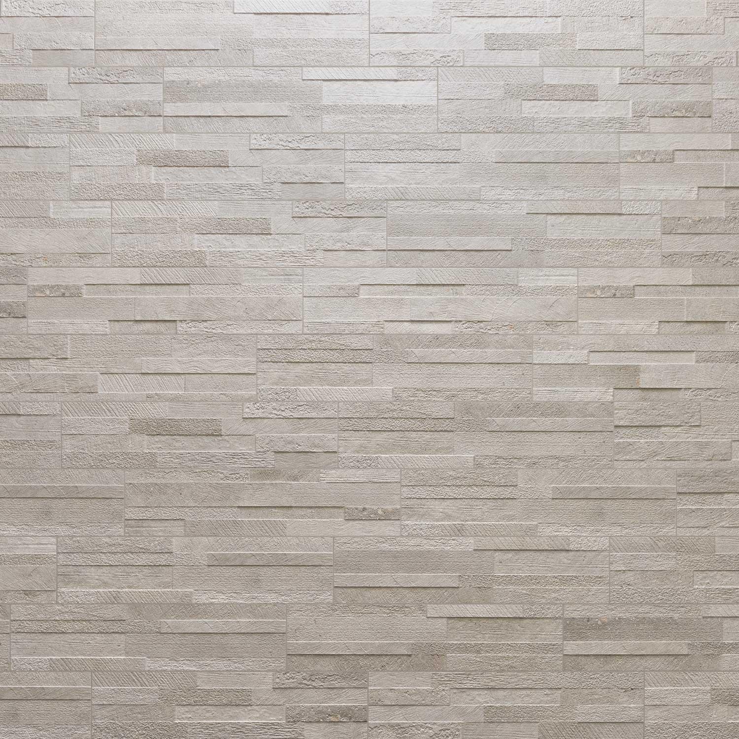 Sydney 3D White Porcelain Wall Tiles R10 Split Face 150x610mm