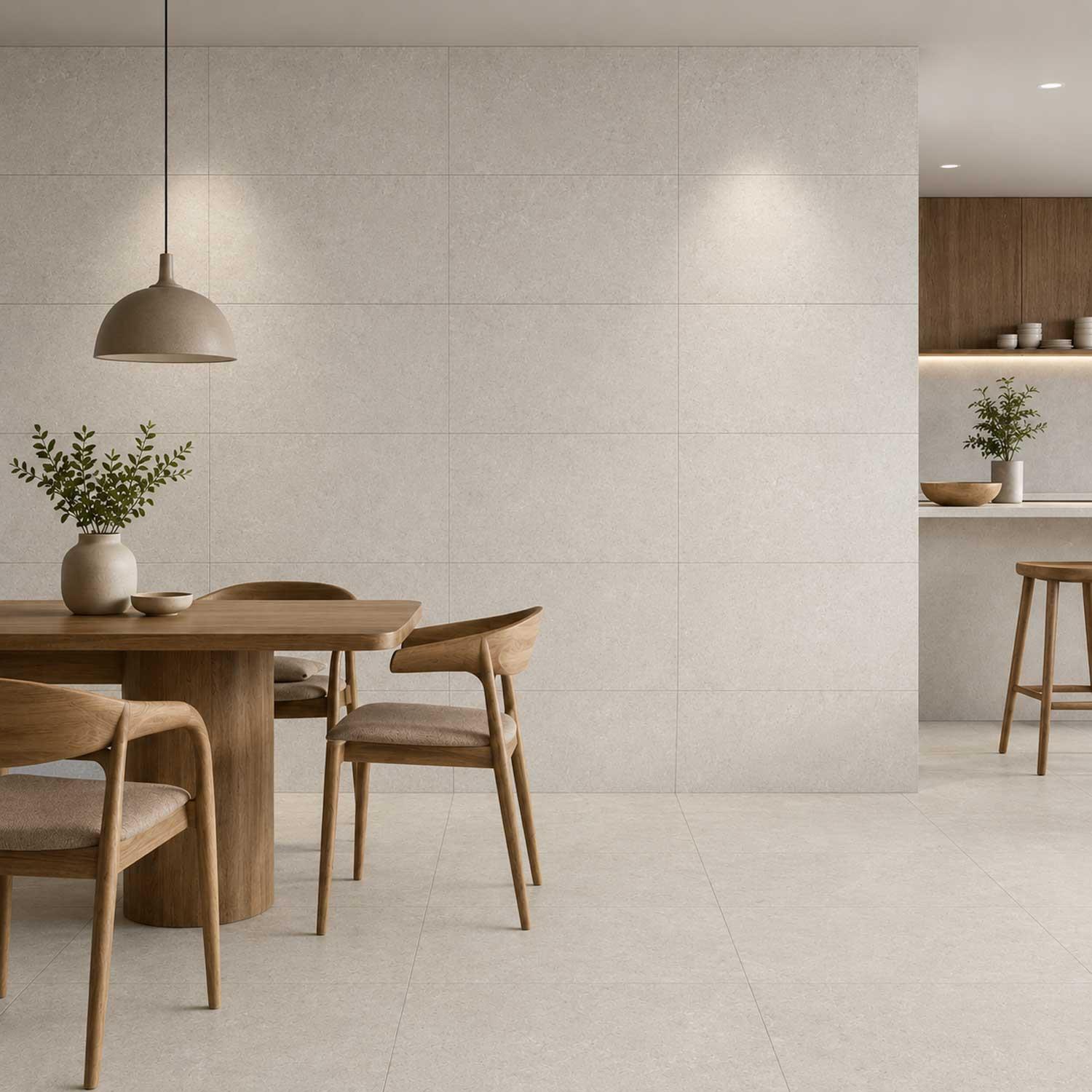 Linea Stone Ivory Stone Effect Ceramic Wall Tile 300x600mm Matt