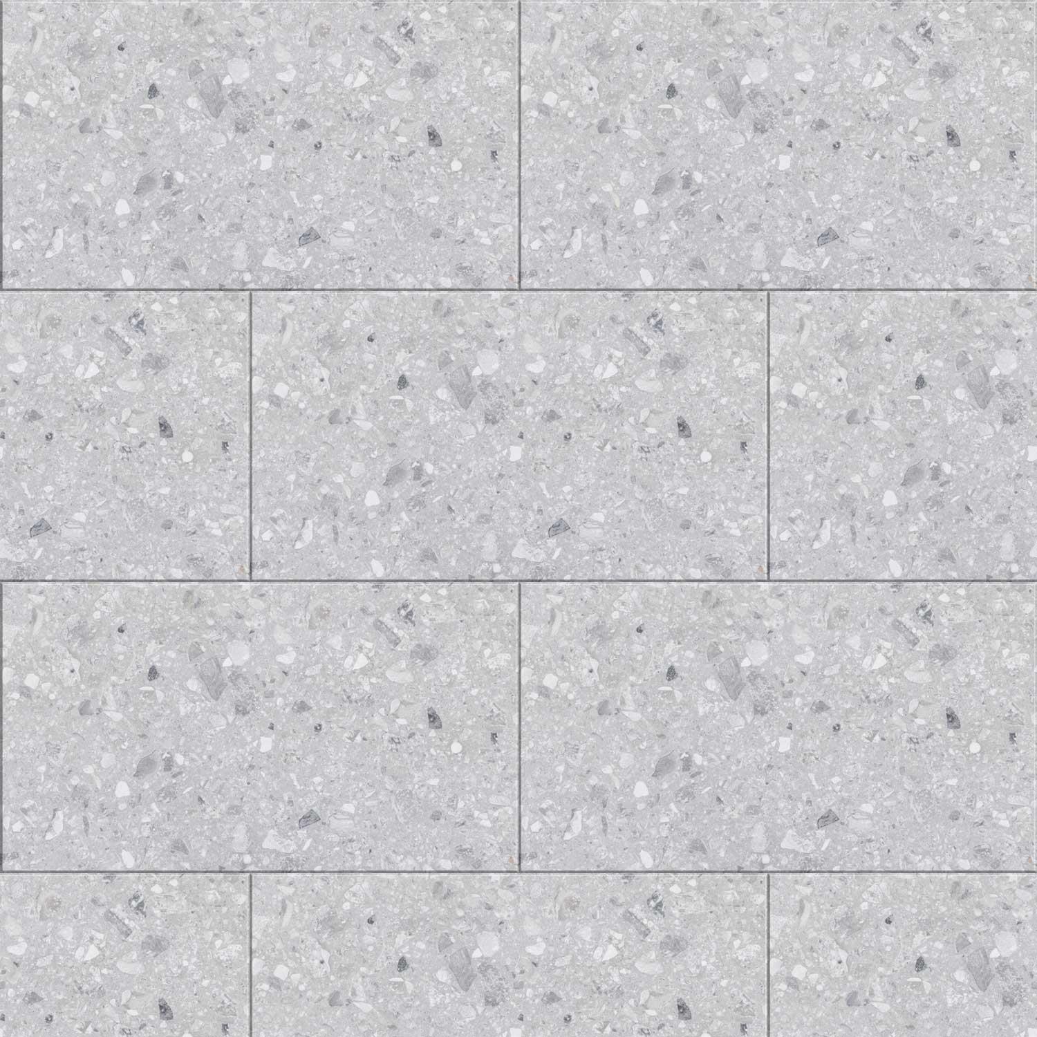 Terrazzo Light Grey Porcelain Tile Walls Floors R10 Large Rectangle 300x600mm