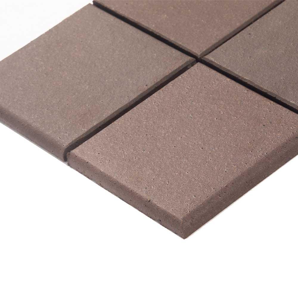 Authentic Brown Quarry Tile Double Round Edge 150x150mm