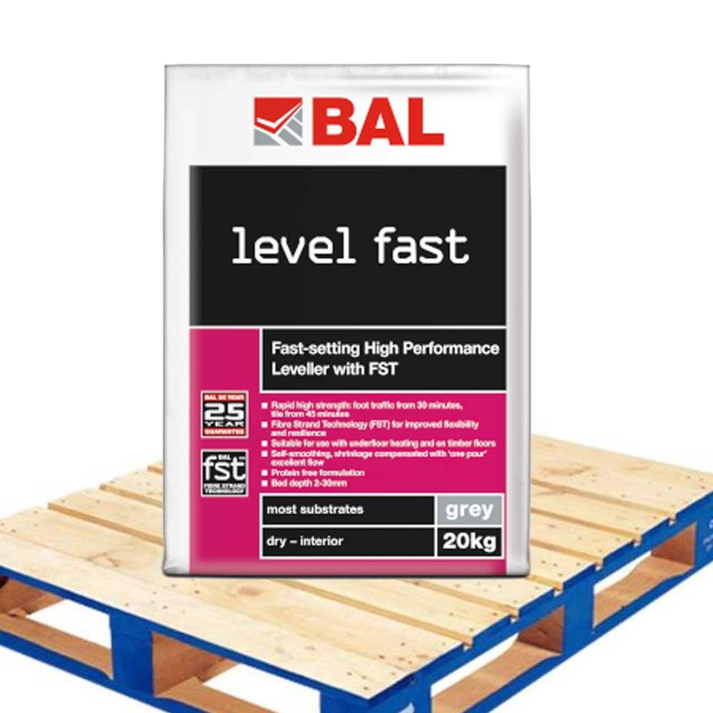 Bal Level Fast Rapid Levelling Compound Grey 20kg (Pallet Deal 50 Units)