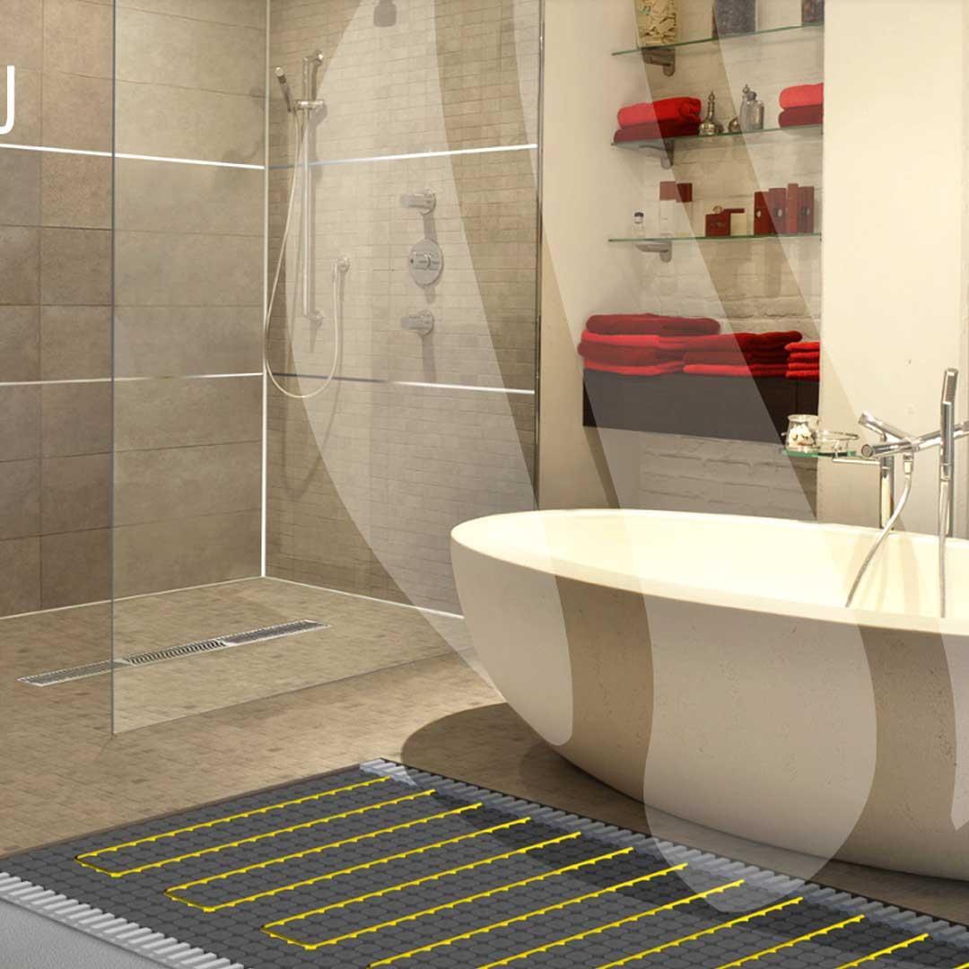 Amber Electric Underfloor Heating Decoupling Membrane 1m x 5m Roll