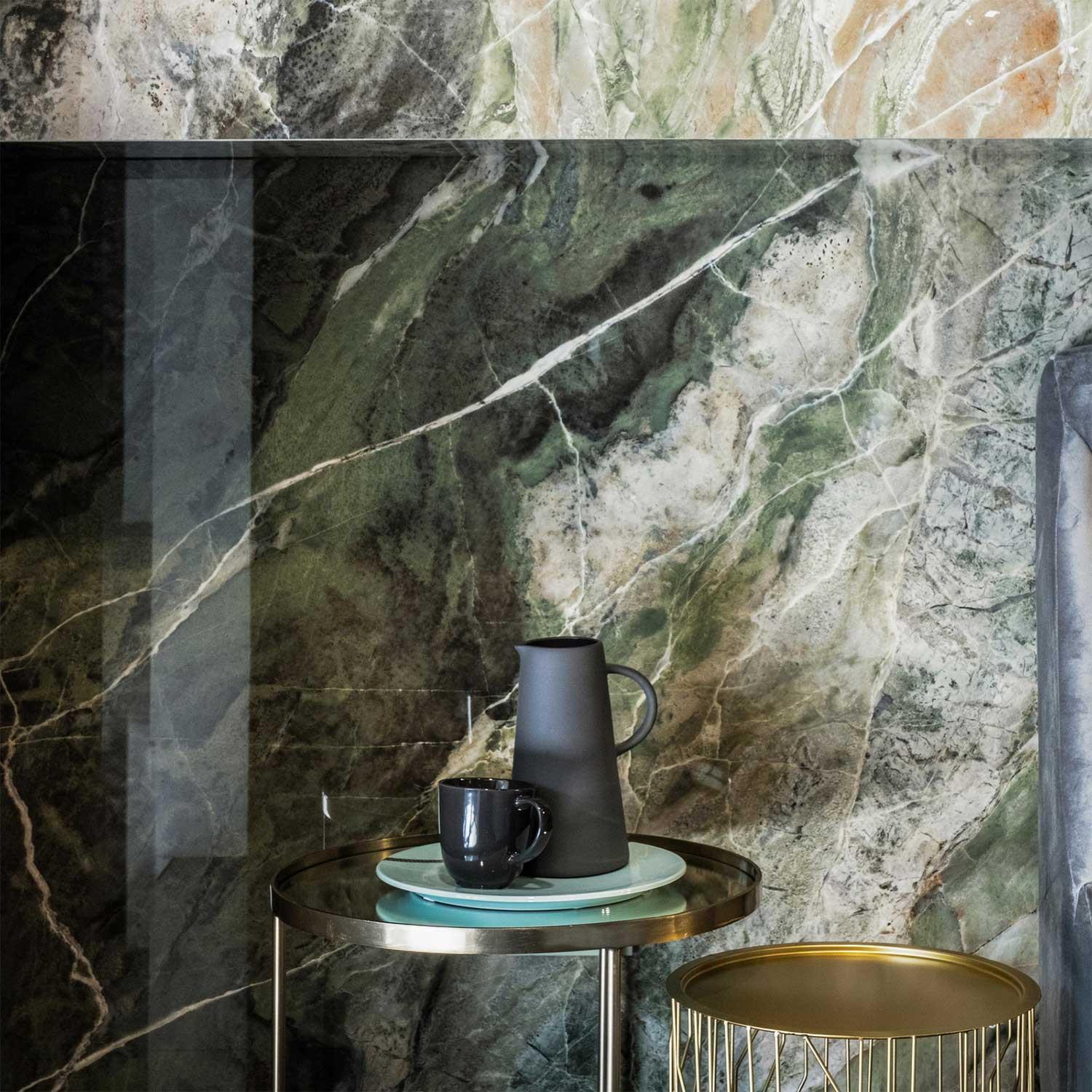 Heritage Emerald Polished Large Porcelain Tile Slab 1200x2400mm