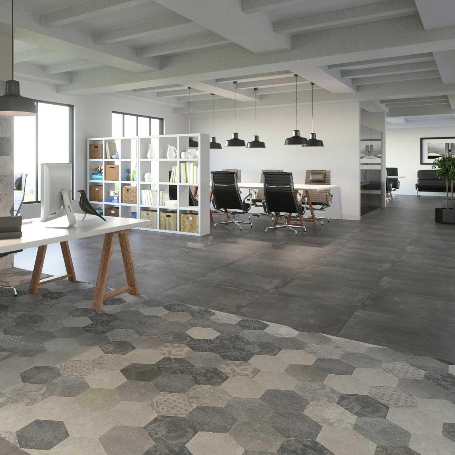 Atlas Lappato Anthracite Porcelain Tile 375 x 750mm Wall & Floor Indoor