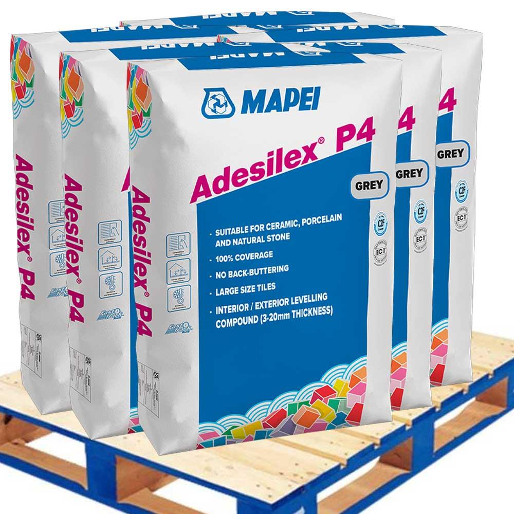 Adesilex P4 Pallet | Rapid-Setting Grey Adhesive for Tiles & Stone – Mapei UK (48 Units)