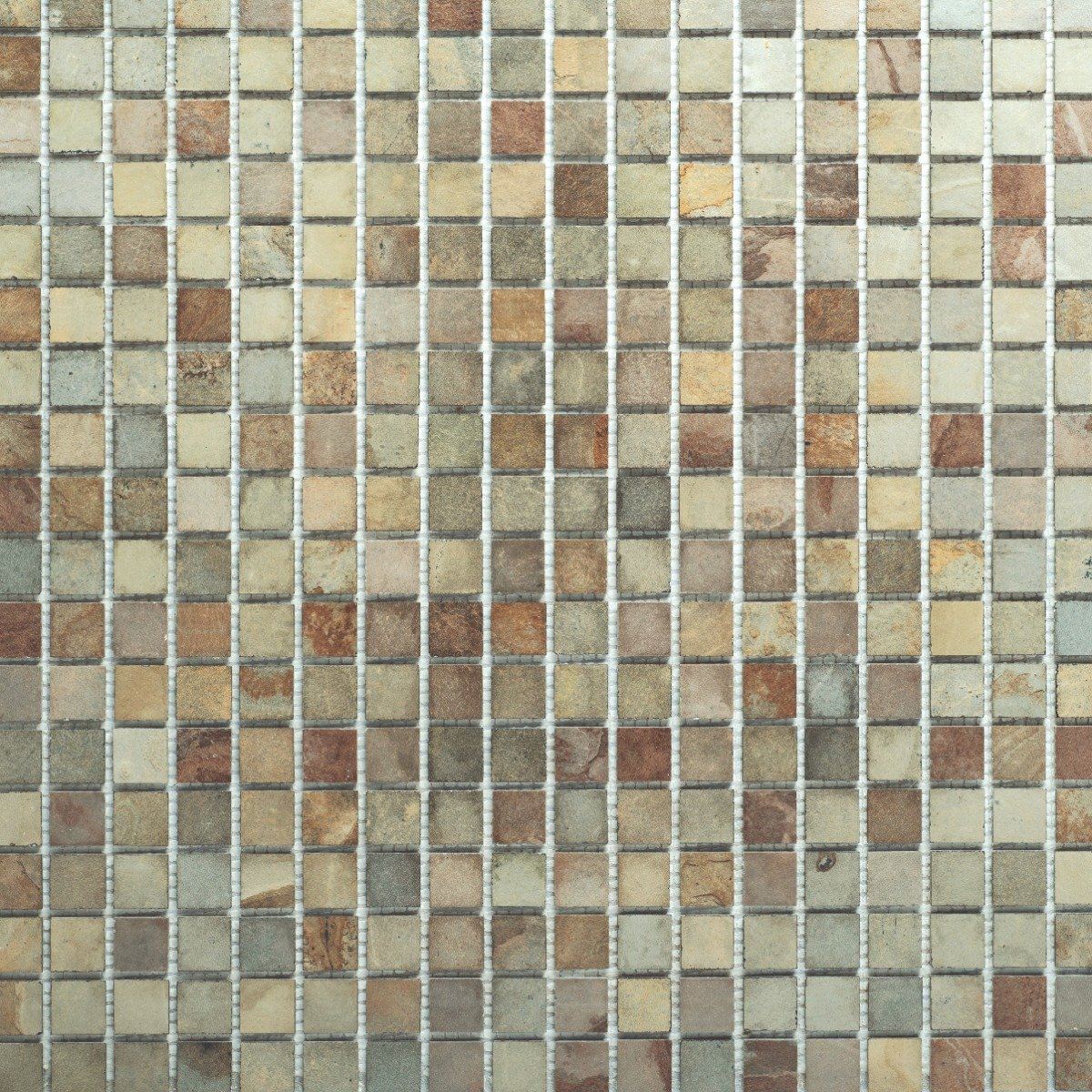 Slicedstone Mosaic Bathroom Tile Roll Beige (25x25mm squares) 1000 x 500mm