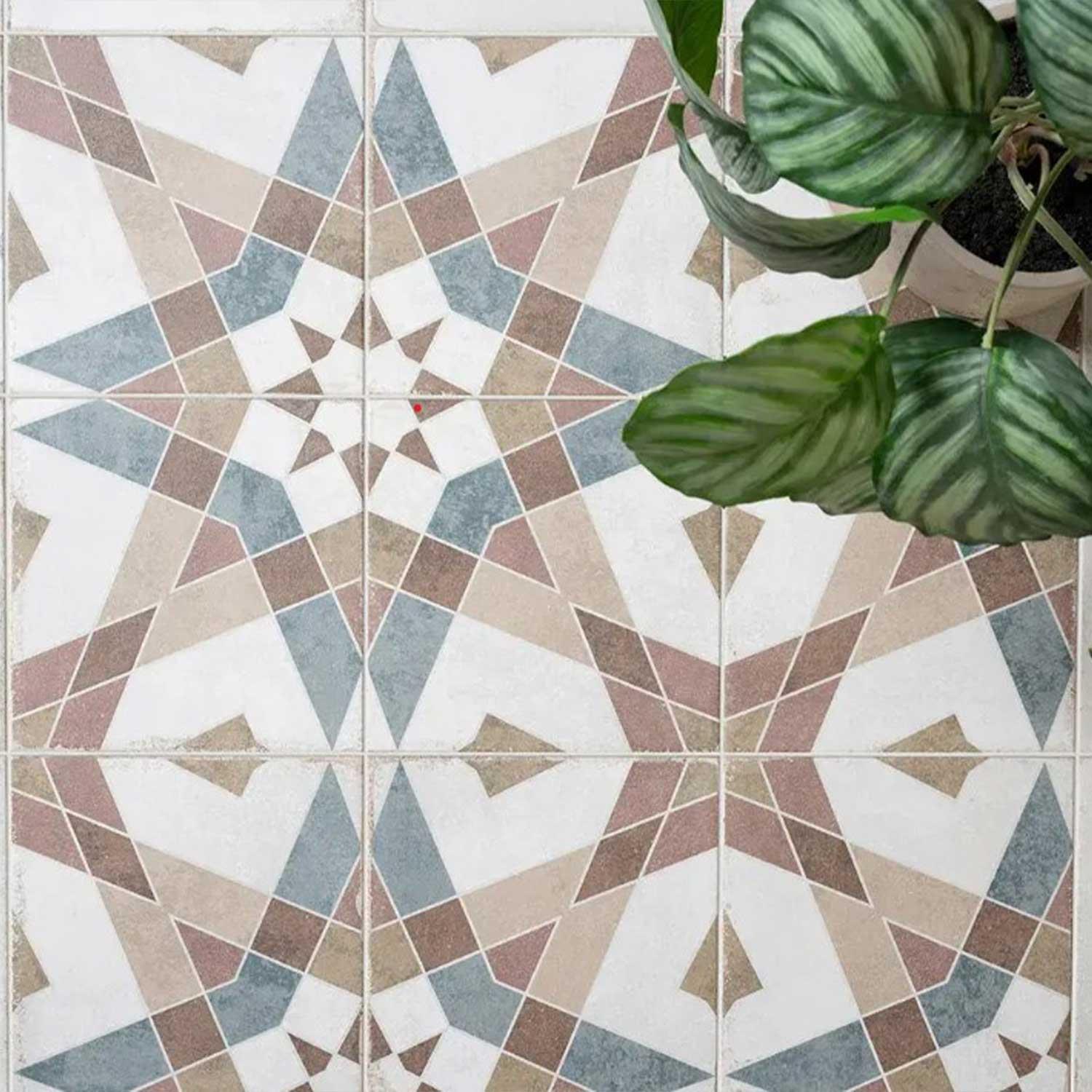 Azulera Seville Patterned Porcelain Tile 200x200mm| Anti-Slip Wall & Floor