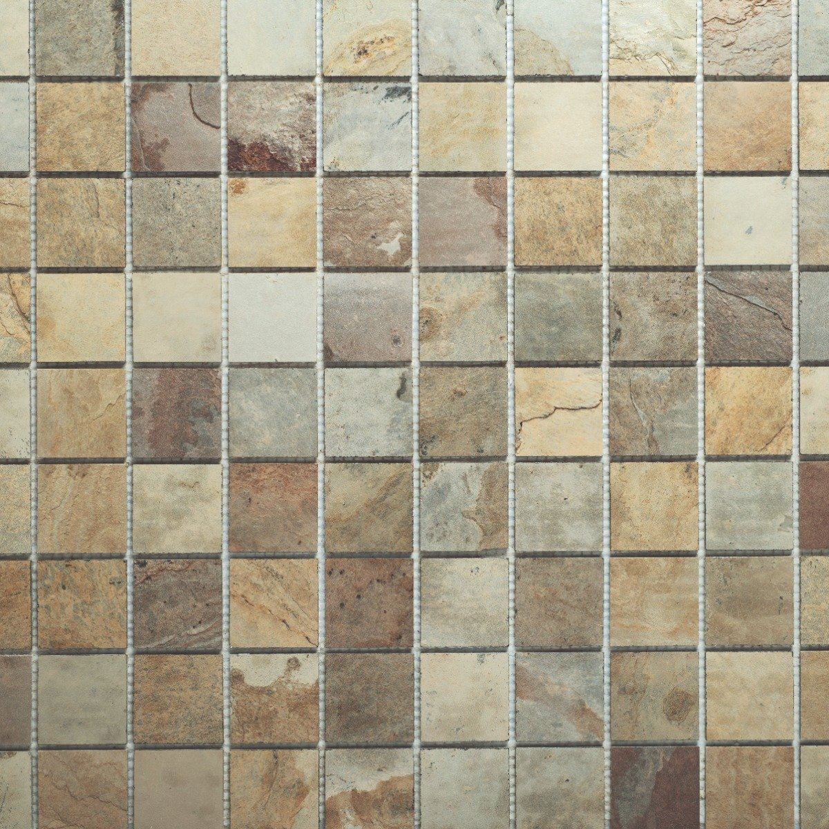 Slicedstone Mosaic Bathroom Tile Roll Beige Mosaic (50x50mm squares) 1000 x 500mm
