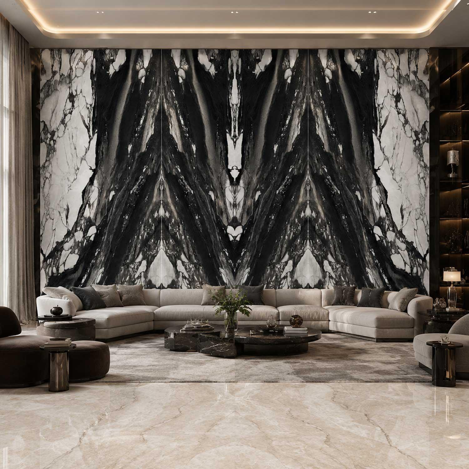 Calacatta Renoir Bookmatched Polished Porcelain Slab 3200×1620 Non-rectified