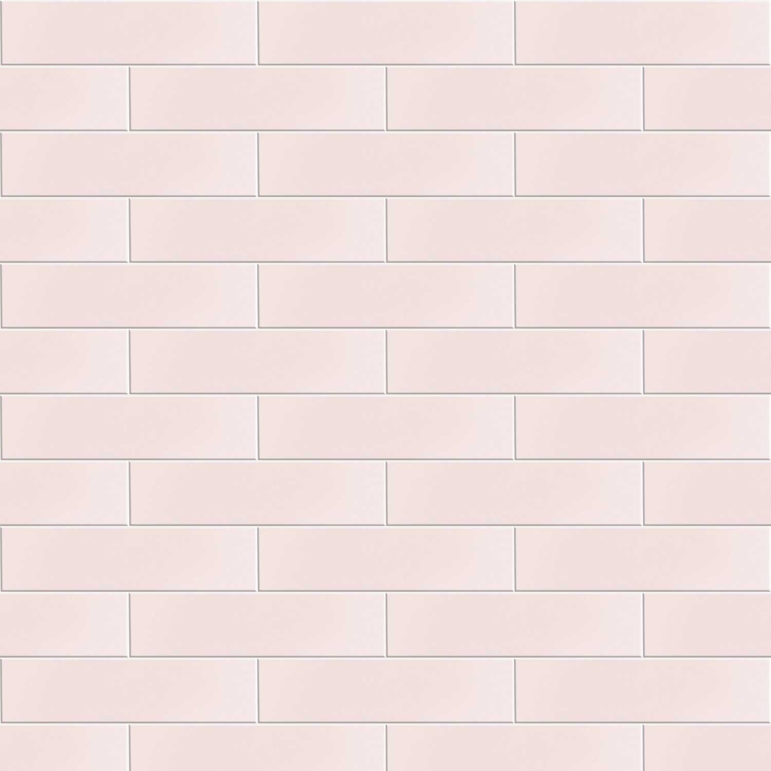 Etna Pink Porcelain Tile Indoor Wall Floor Subway Brick Small 92 x 368mm