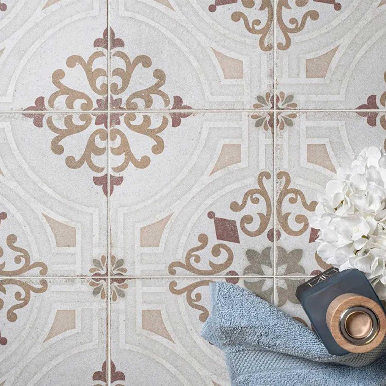 Azulera Ibiza Patterned Porcelain Tile 200x200mm| Anti-Slip Wall & Floor
