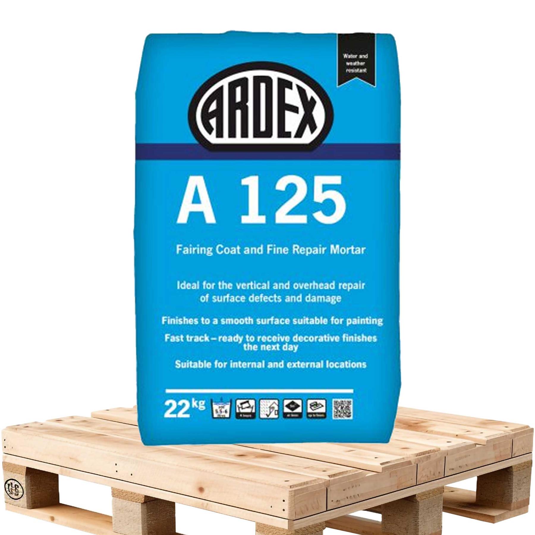 Ardex A125 Fine Coat and Repair Mortar Grey 22kg (25 Units)