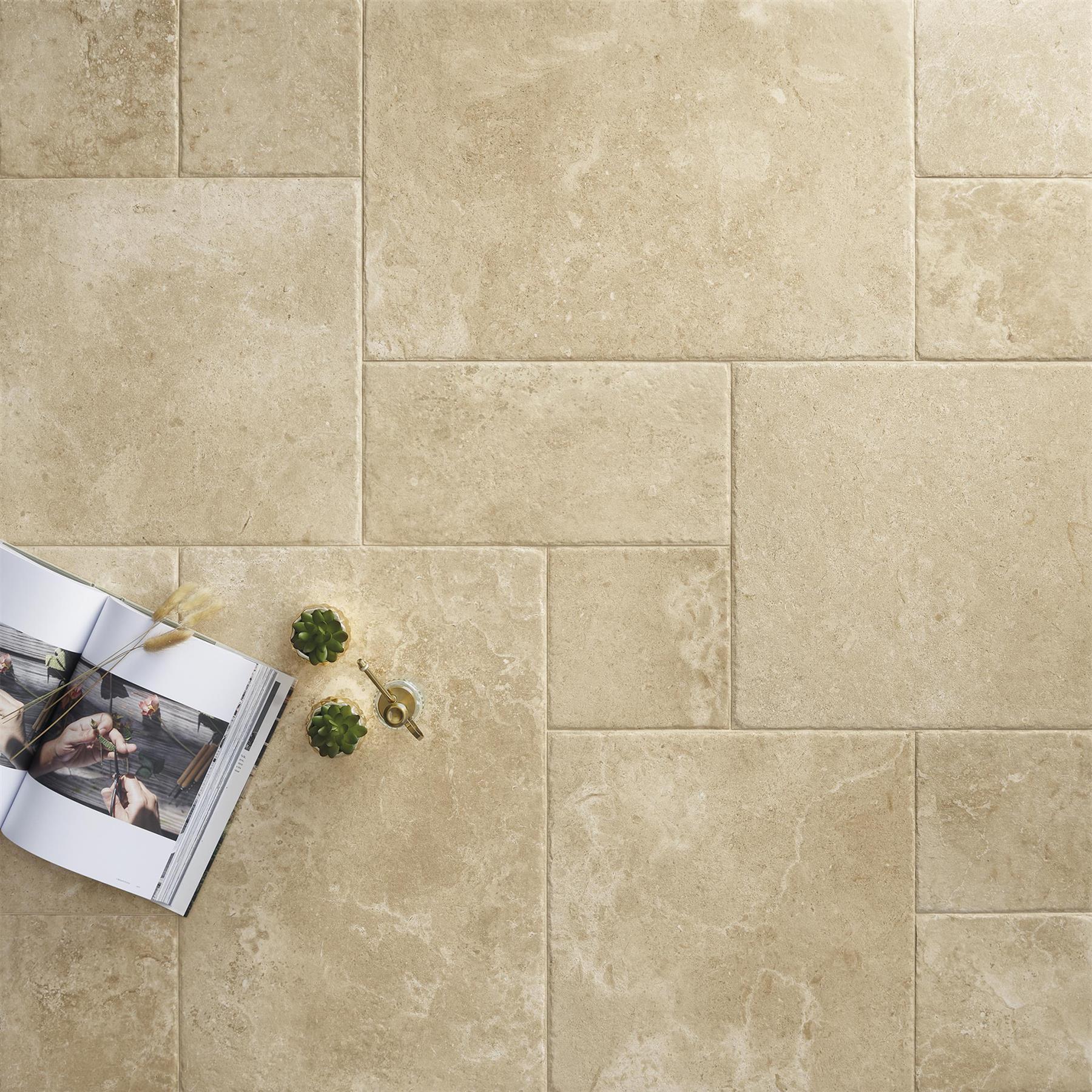 Sand Rifts Beige Matt Finish Porcelain Tiles Mix Format Box (6pcs/box)