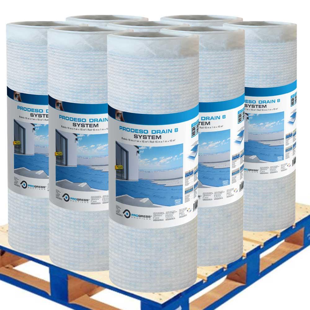 Prodeso Drain 8mm Membrane 15m (Pallet Deal - 8 Rolls)