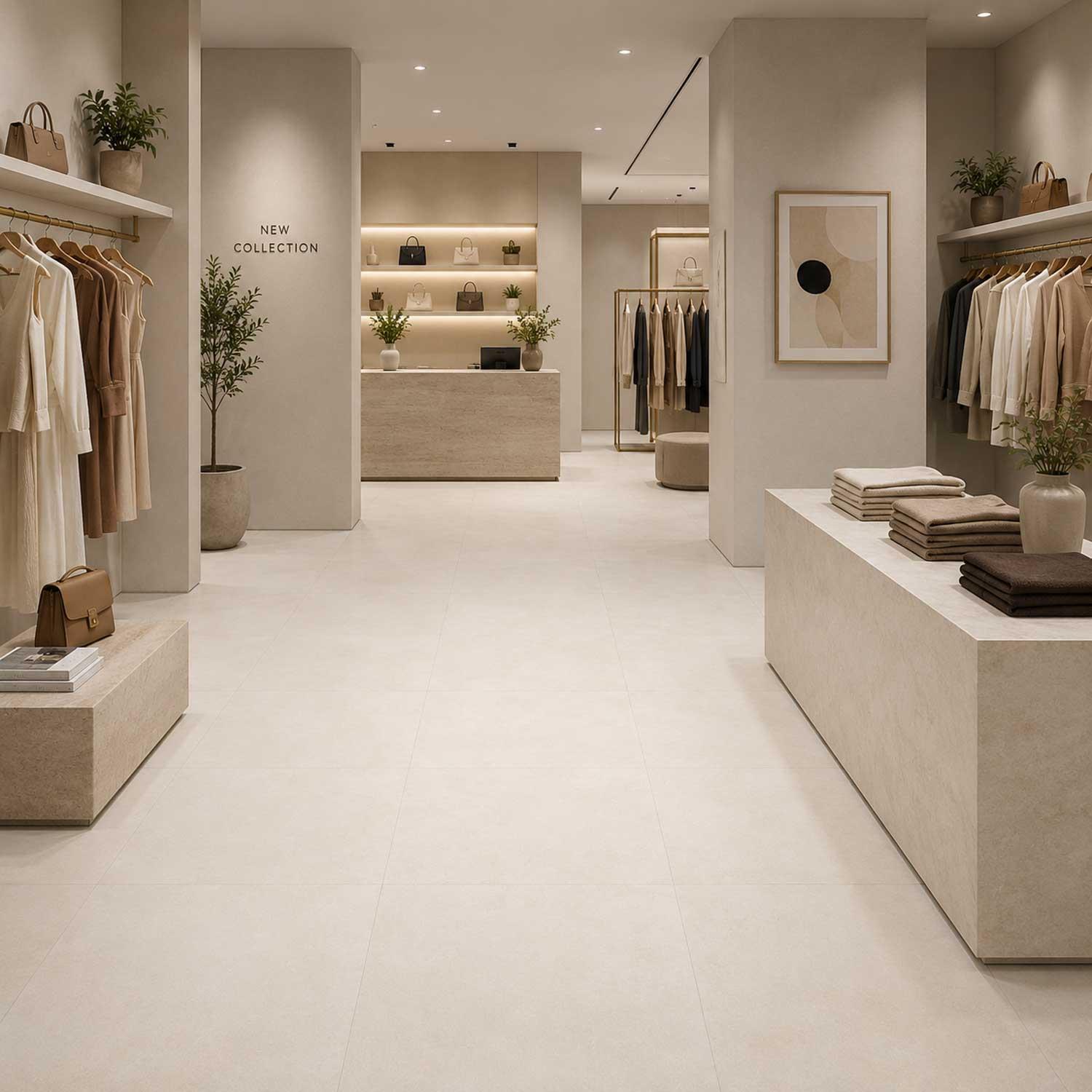 Auren Marfil Matt Porcelain Anti-Slip Tile 600x600mm R10 Commercial Use