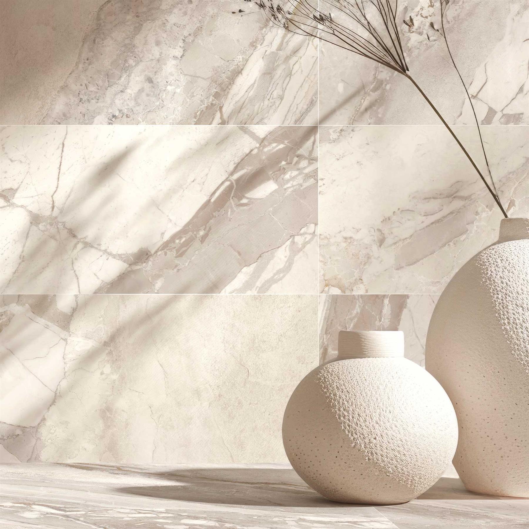 Meska Almond Porcelain Tiles 600x1200mm