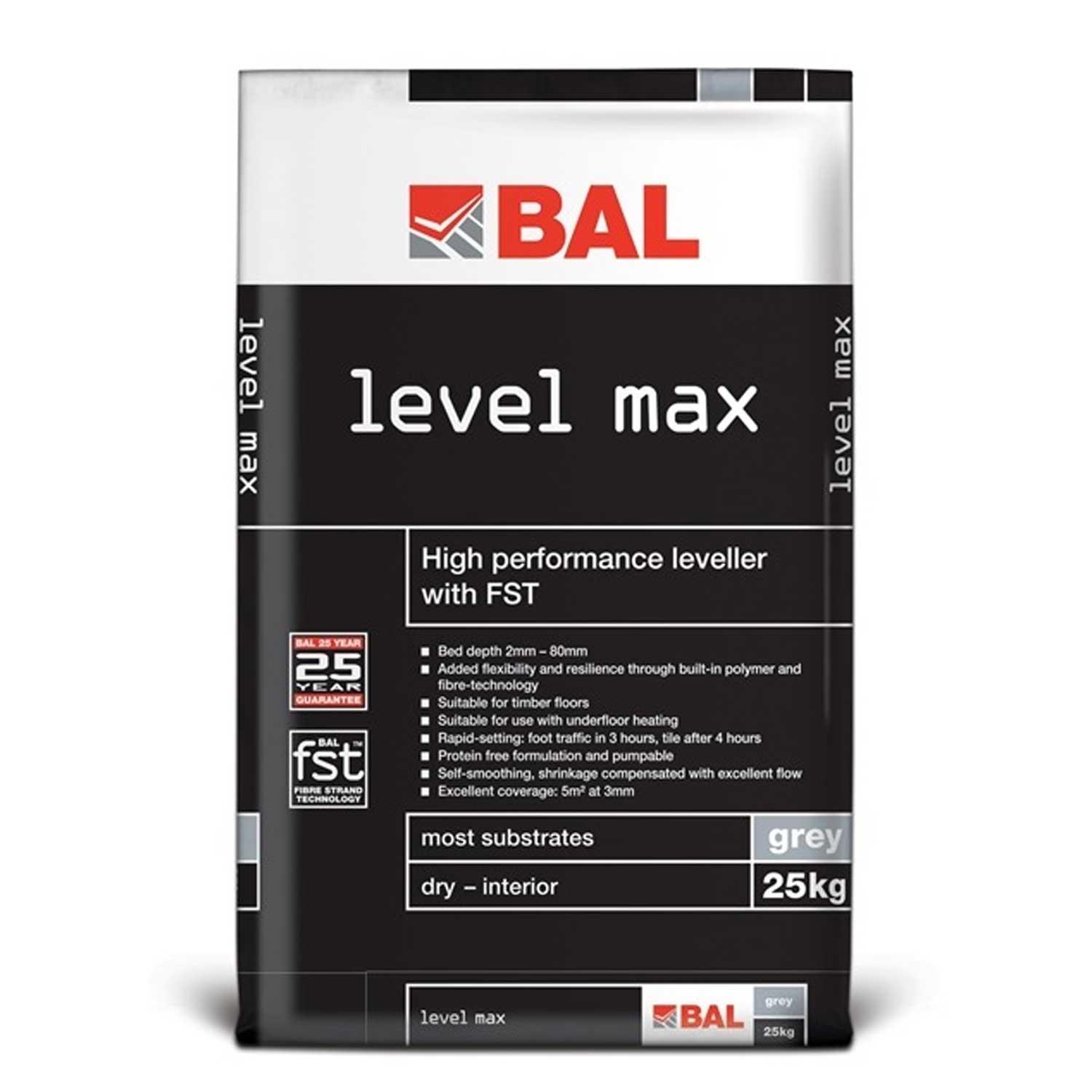 Bal Level Max Levelling Compound Grey 25kg