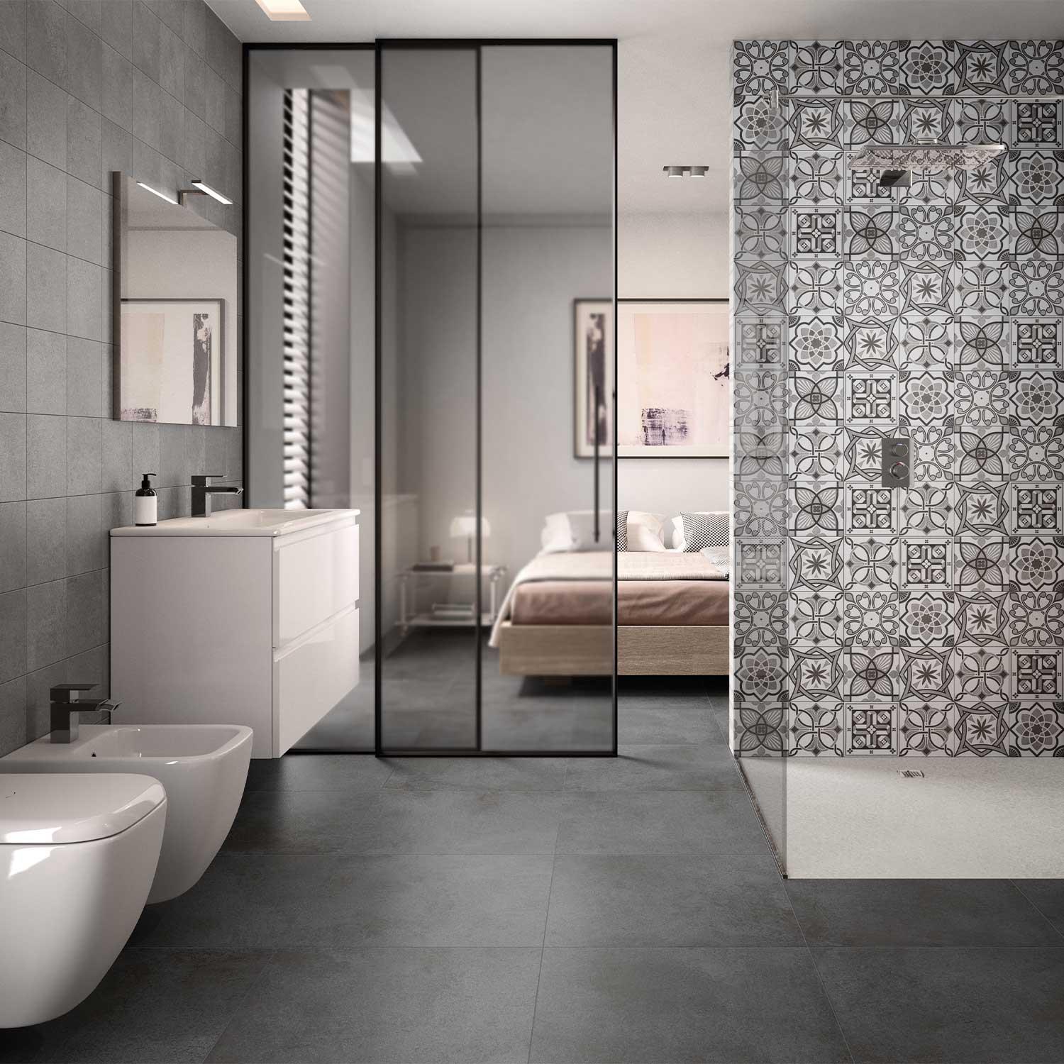 Revive Concrete Grey Porcelain Tile Walls Floor R10 Concrete 300x600mm