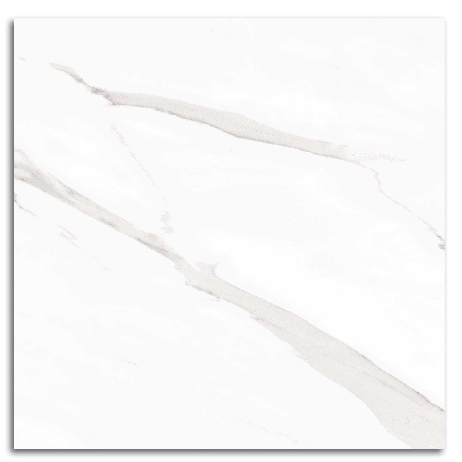 Carrara Marble Polished White Porcelain Tile Walls Floors 750x750mm