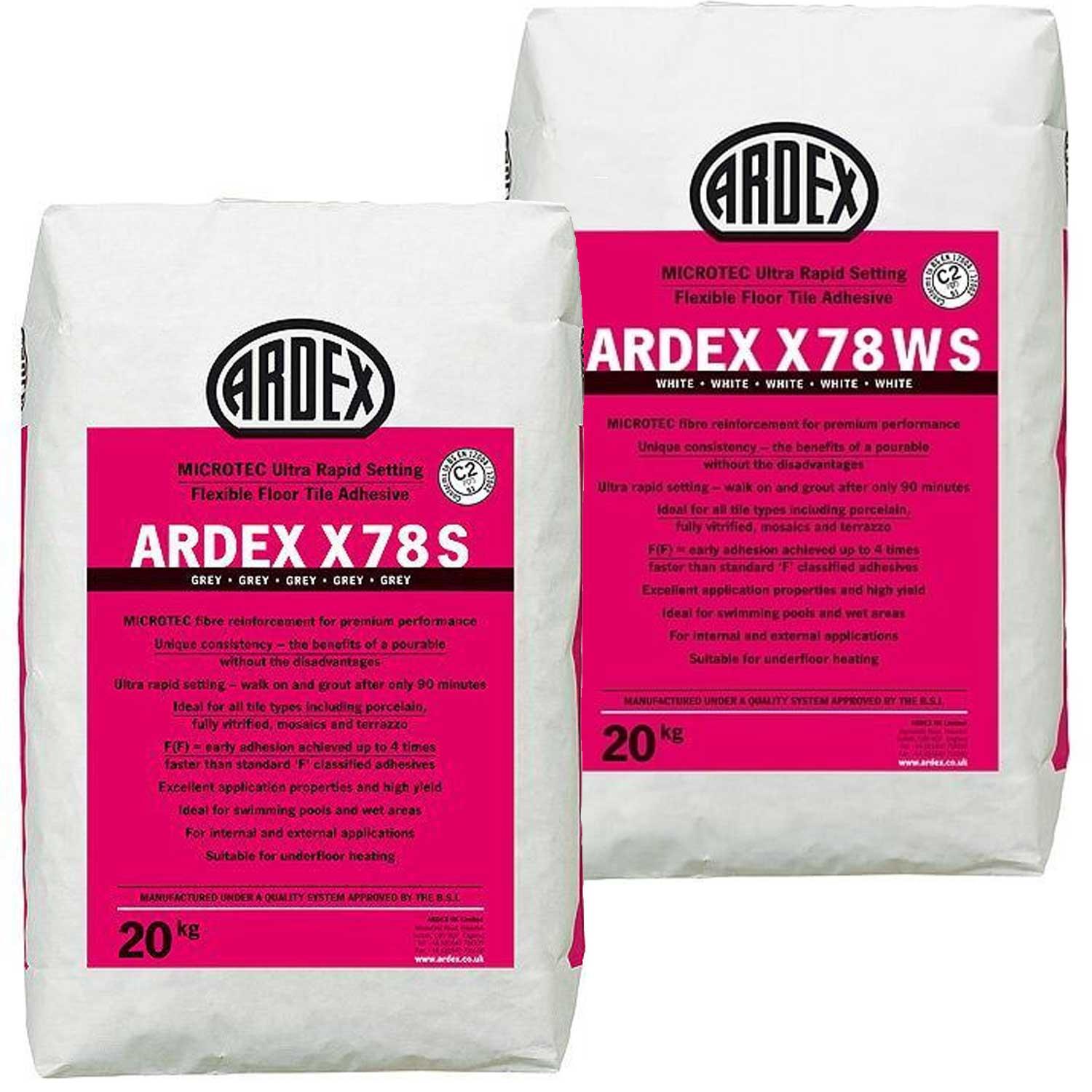 Ardex X78S Microtec Ultra Rapid Set Adhesive 20kg