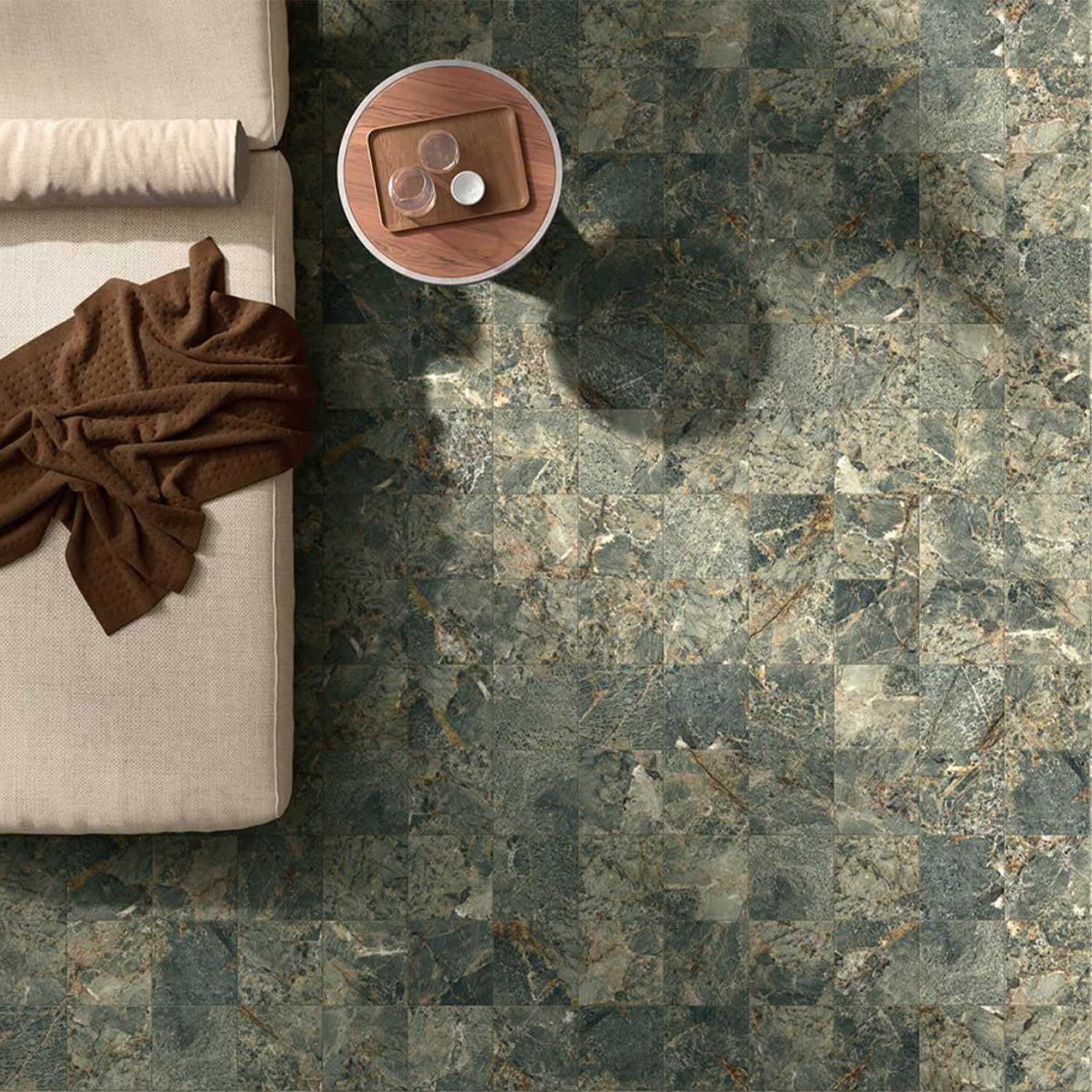Valentra Green Matt Porcelain Tile Indoor Wall-Floor 200x200mm