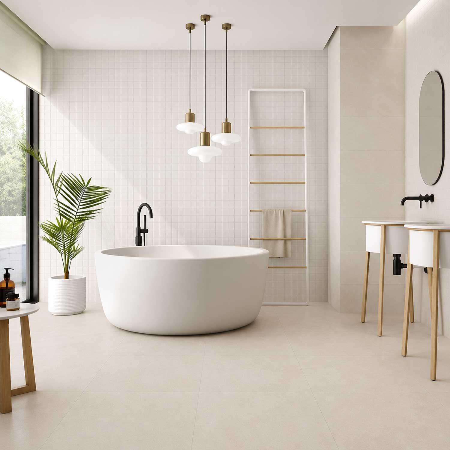 Auren Marfil Matt Porcelain Tile Anti-Slip 600x1200mm R10 Commercial Use