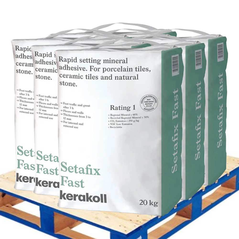 Kerakoll Setafix Fast Rapid Setting Tile Adhesive 20kg (48 Units Pallet)