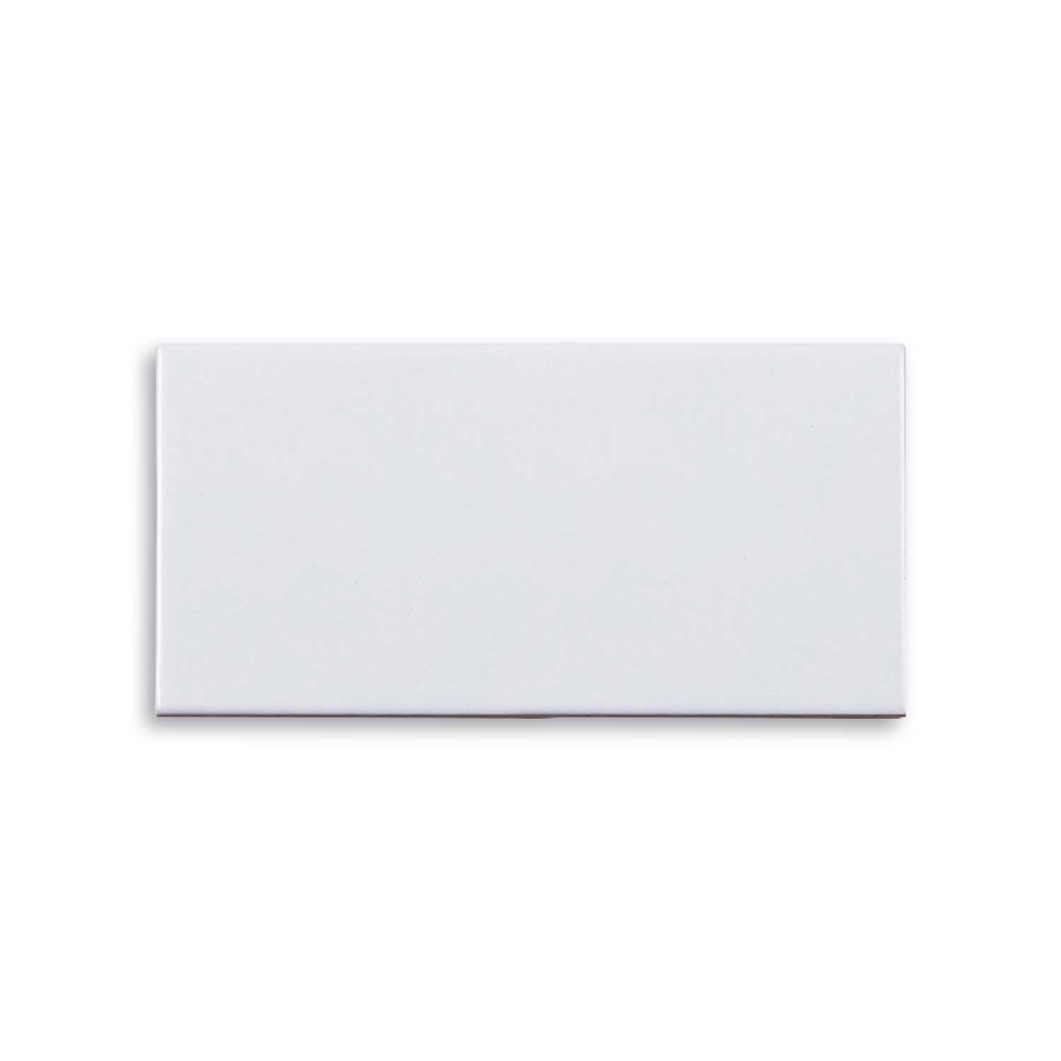 Classic Satin White Ceramic Wall Tile Rectangle 100x200mm