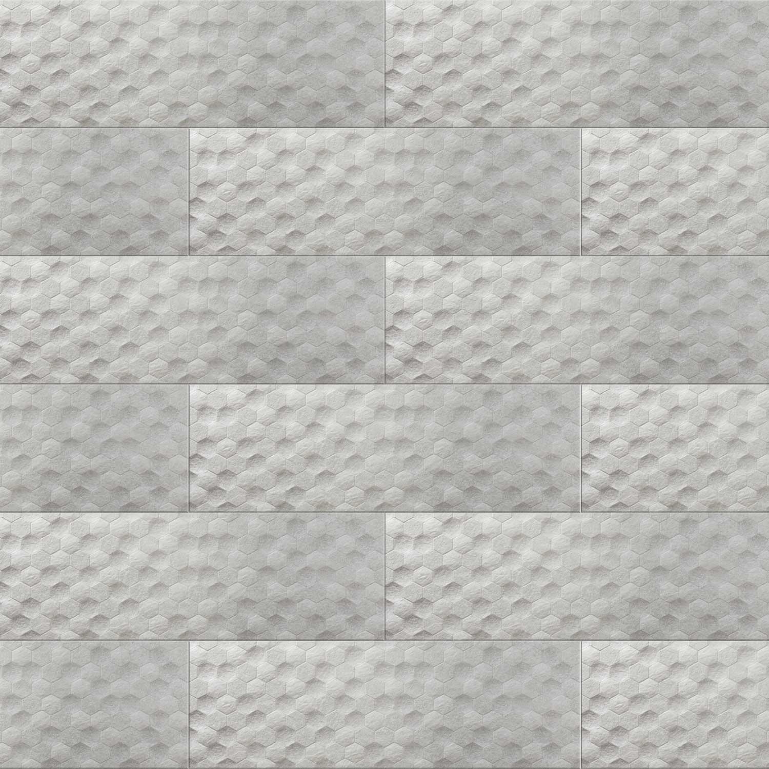 Touchstone White Decor Ceramic Wall Tile Stone Effect 290 x 890mm