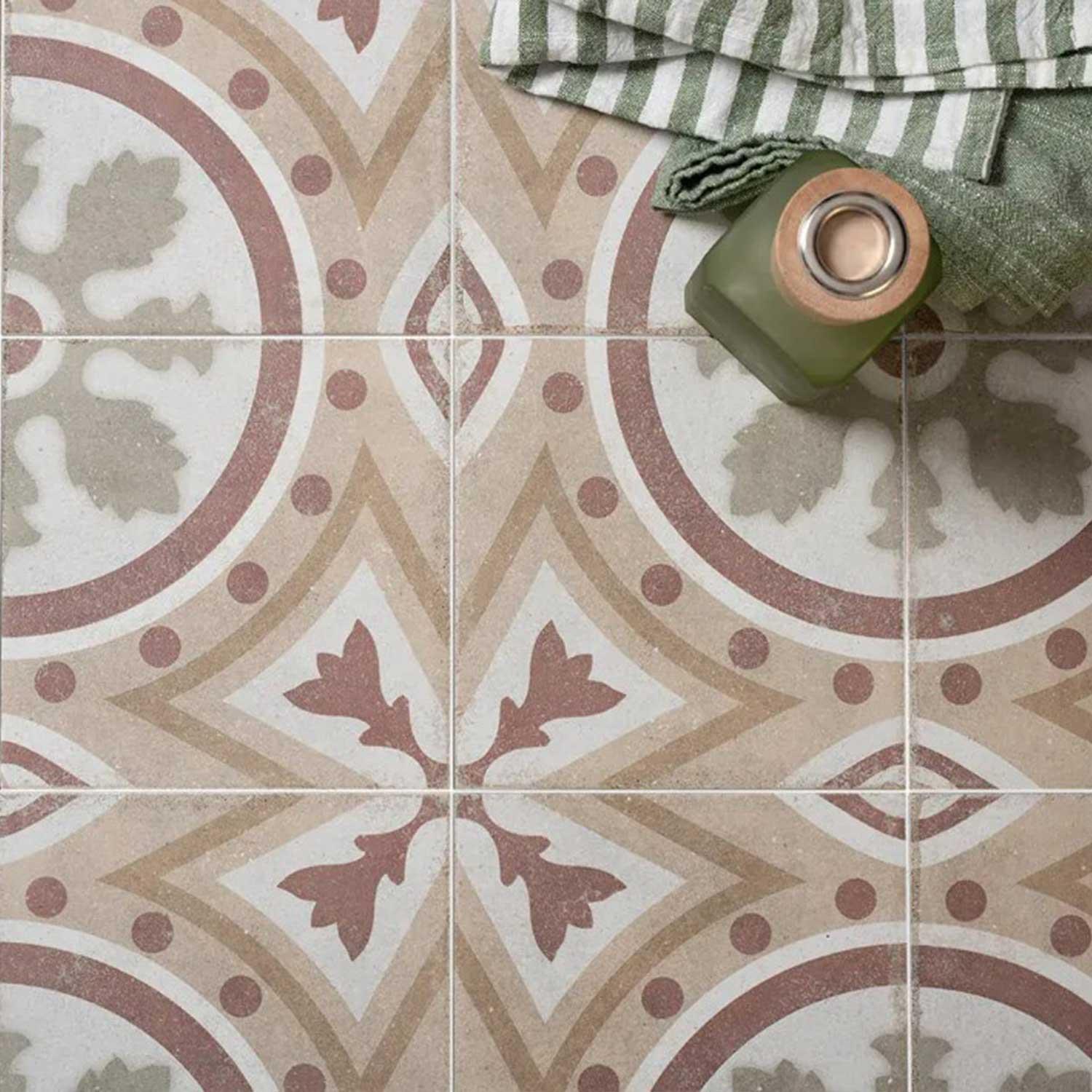 Azulera Pollensa Patterned Porcelain Tile 200x200mm| Anti-Slip Wall & Floor