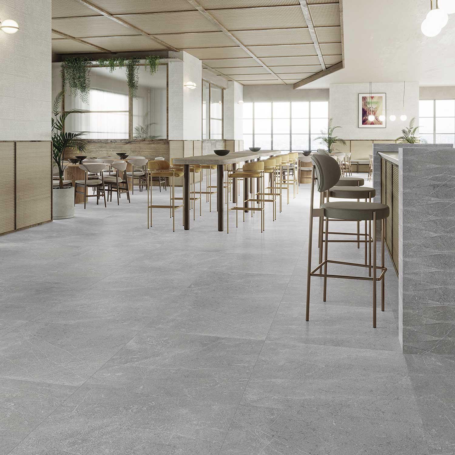 Aura Grey Porcelain Tile 600x600mm