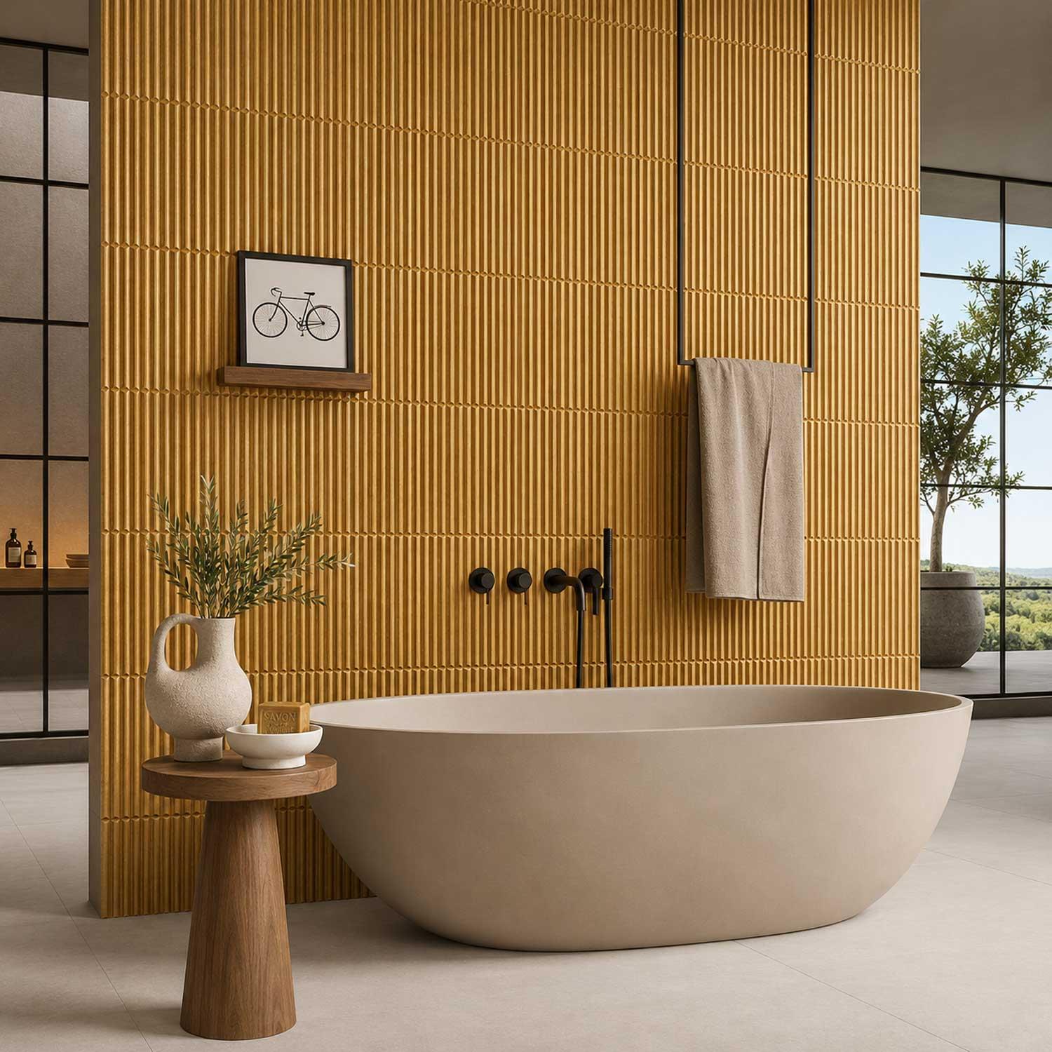 Groveline Yellow Indoor Ceramic Wall Tile 300x600mm