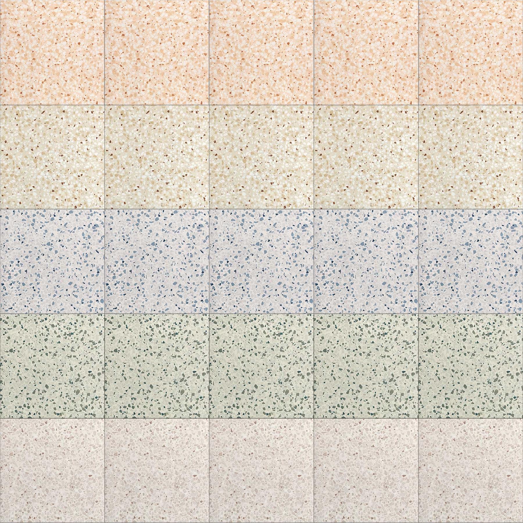 Modern Terrazzo Porcelain Tile Bathroom Kitchen Floor 600x600mm