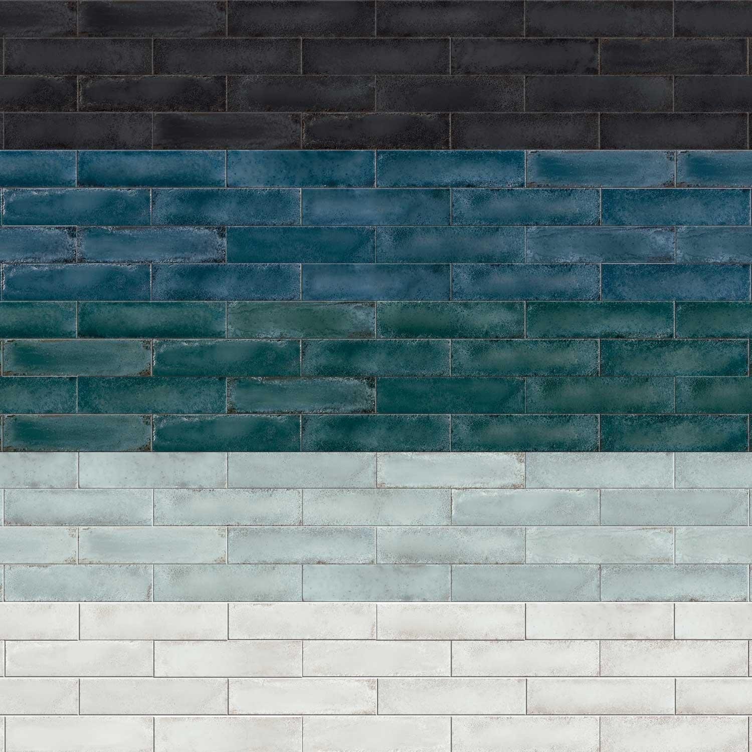 Titan Porcelain Wall Tile Gloss Indoor Subway Brick 60x240mm