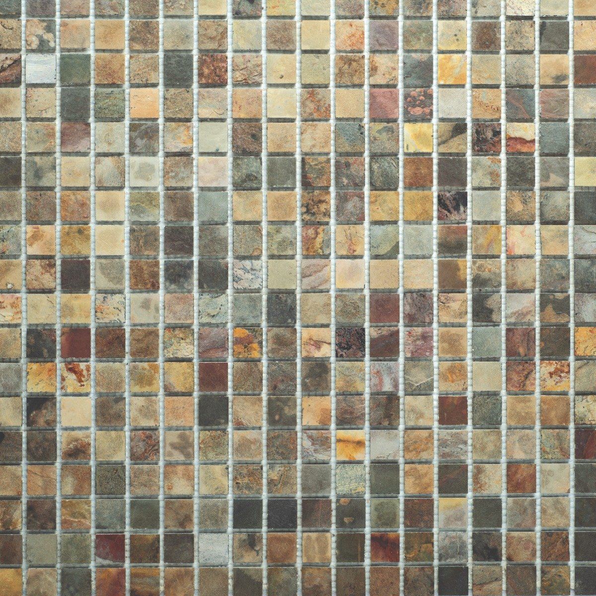 Slicedstone Mosaic Bathroom Tile Roll Autumn Leaf (25x25mm squares) 1000 x 500mm